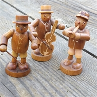 natur træ musikker figurer dirigent trompet kontrabas gamle Erzgebirge træfigurer gamle